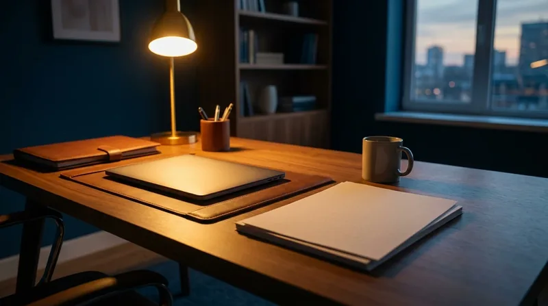 Business formation folders and a closed laptop on a lamp-lit desk, Florida LLC Cost in 2026
